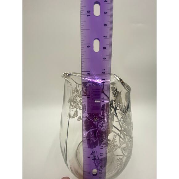 Vintage Sterling Silver Glass Pitcher - Picture 7 of 8